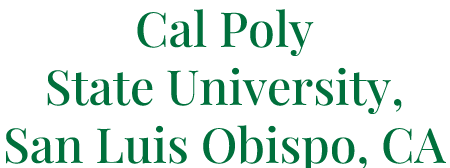 Cal Poly State University, San Luis Obispo, CA